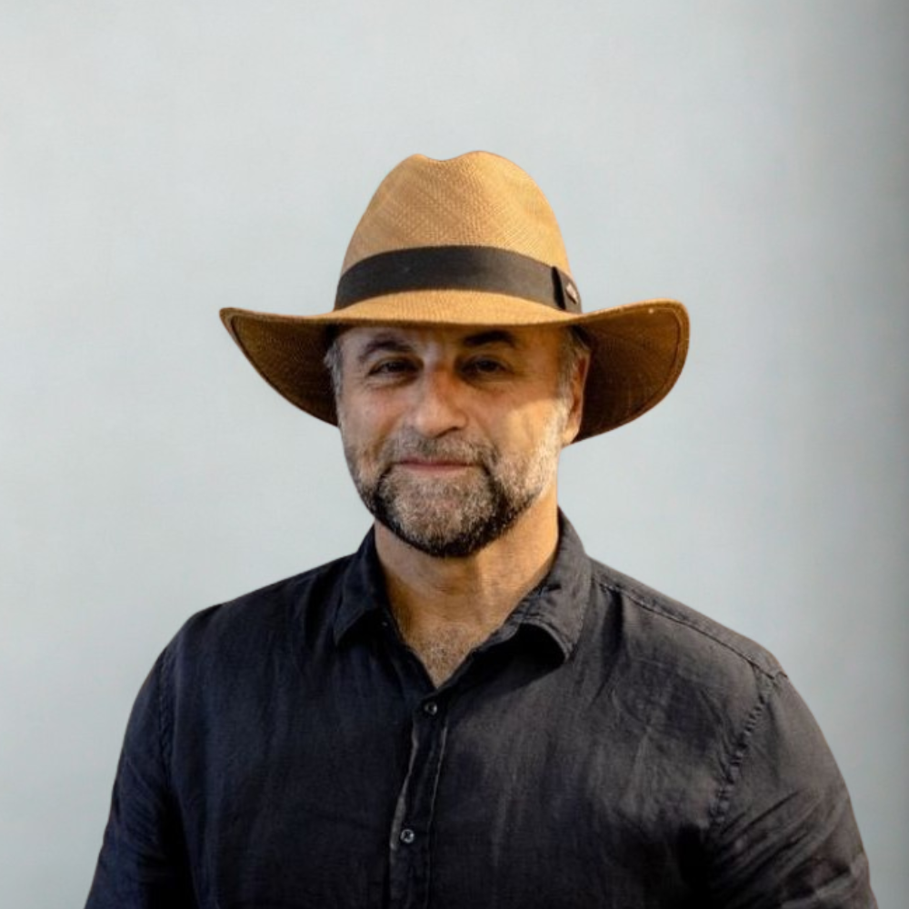 Chapéu Panamá Indiana Aba Larga Castor Original Importado