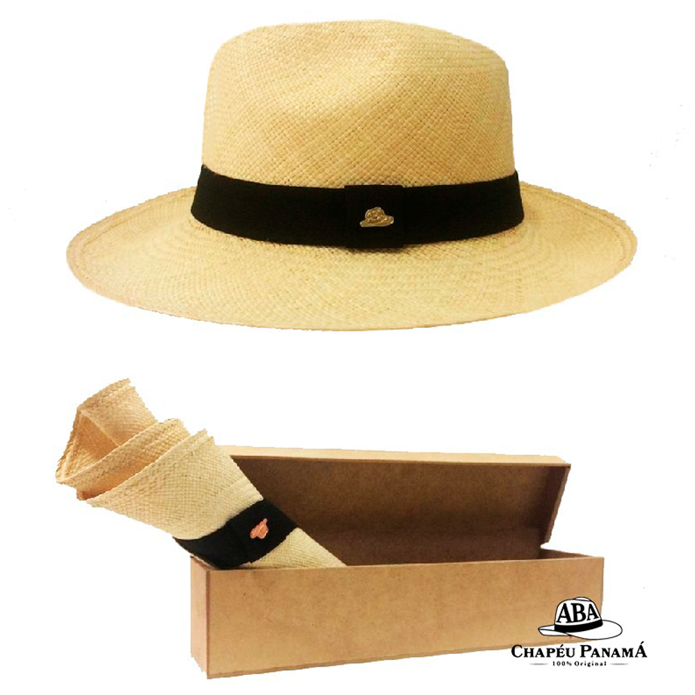 Chapéu Panamá Semi-fino Clássico tabaco Original Importado