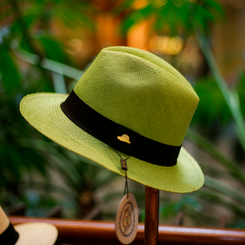 Clássico - Chapéu Panamá Colorido - Verde Abacate