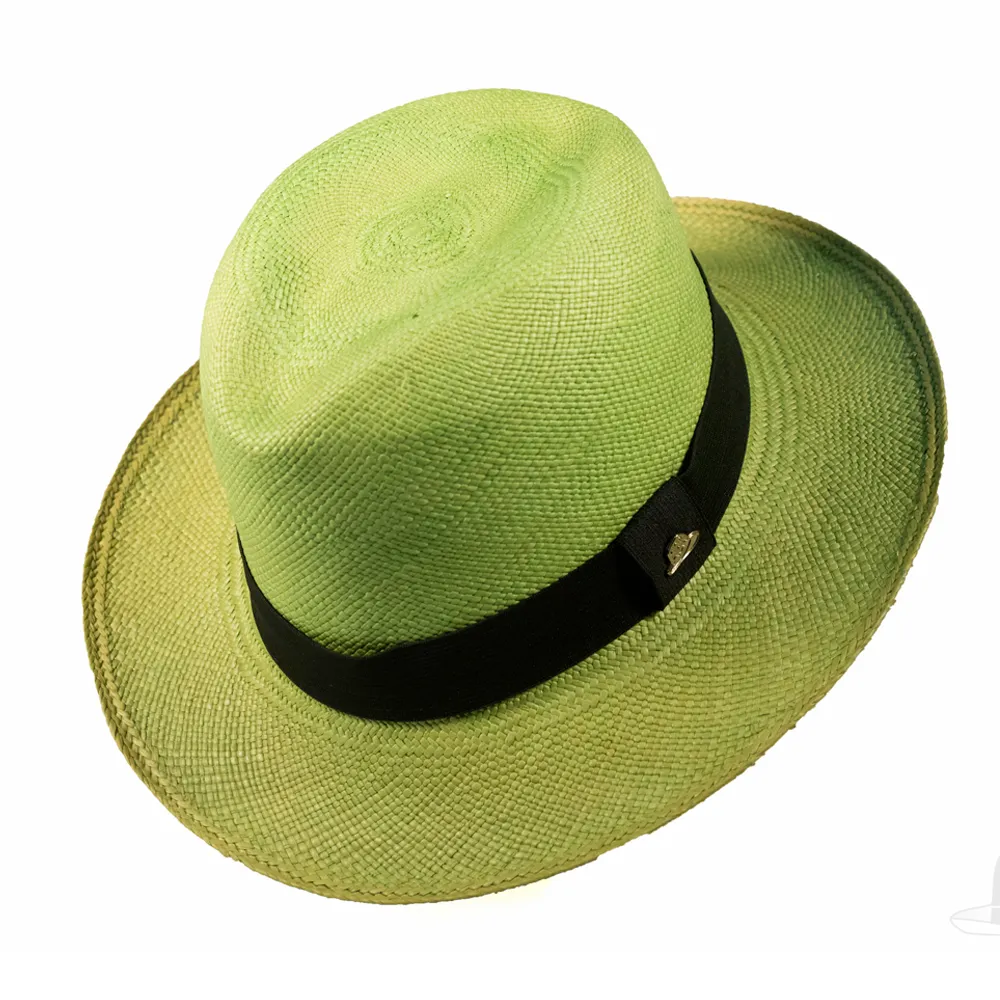 Chapéu Panamá Clássico Colorido Verde Abacate Original Importado