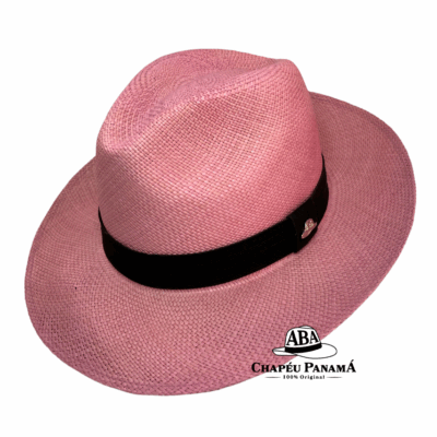 Chapéu Panamá Colorido Clássico Rosa Antigo Original Importado
