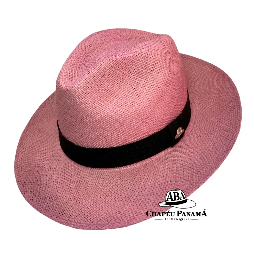 Chapéu Panamá Colorido Clássico Rosa Antigo Feminino Original Importado