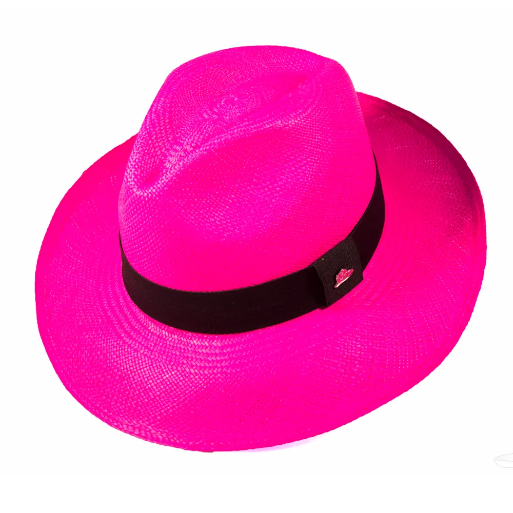 Chapéu Panamá Colorido Clássico Pink Feminino Original Importado