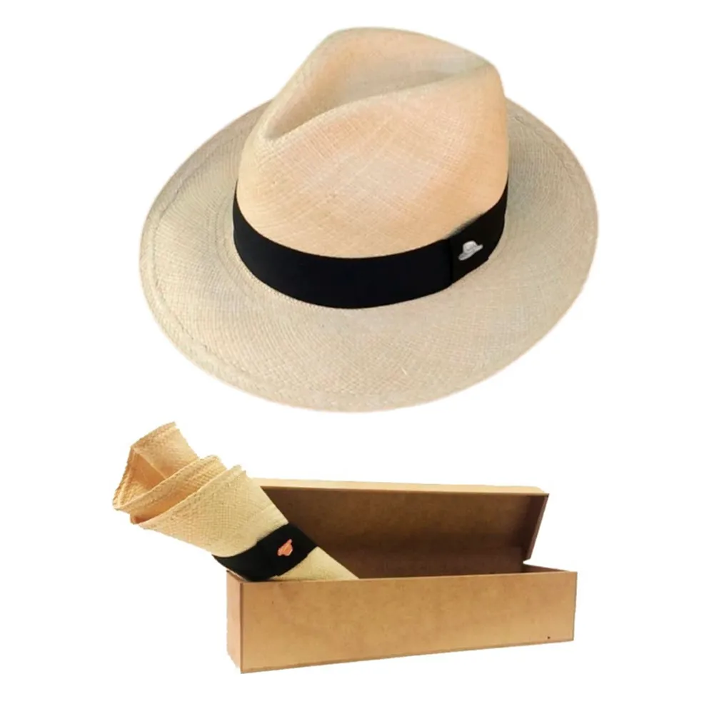 Chapéu Panamá Semi-fino Clássico Natural Feminino Original Importado
