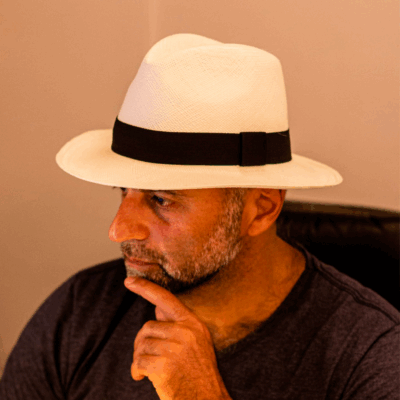 Chapéu Panamá Fino Clássico Branco Palha Original Importado