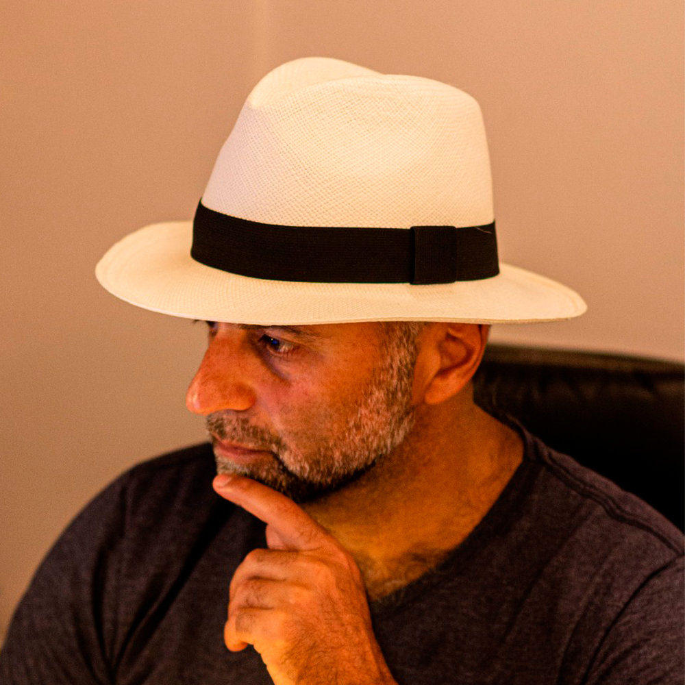 Chapéu Panamá Fino Clássico Branco Palha Original Importado