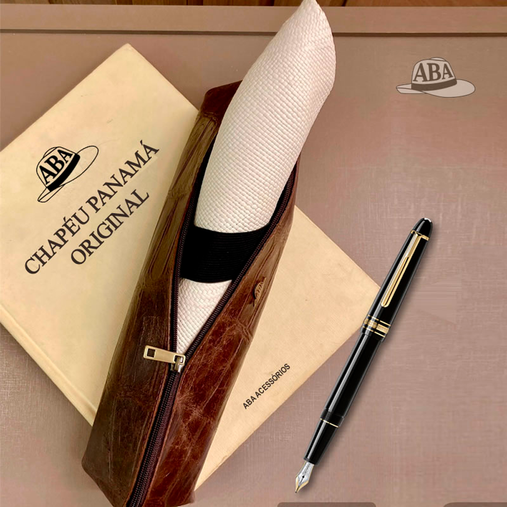 Estojo para chapéu em Couro