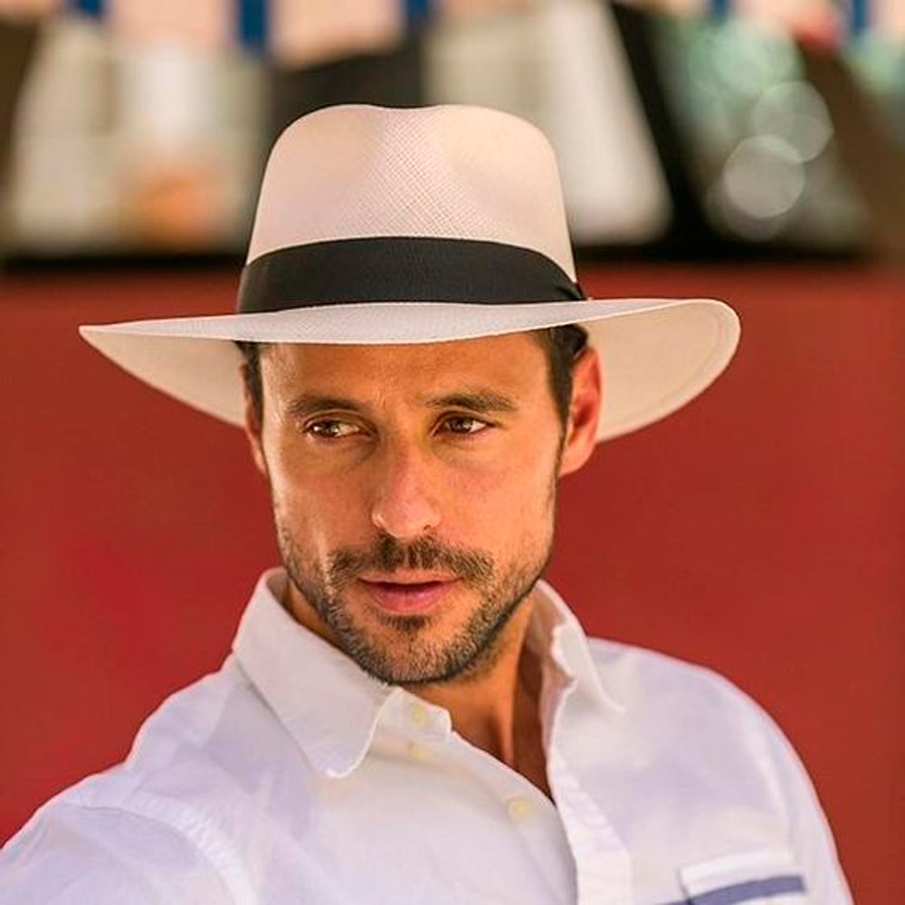 Chapéu Panamá Indiana Aba Larga Branco Palha Original Importado