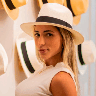 Chapéu Panamá Clássico Semi-fino Branco Palha Feminino Original