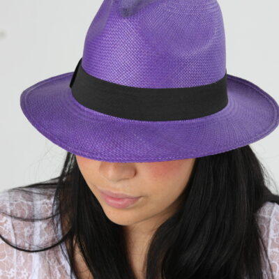 Chapéu Panamá Colorido Clássico Roxo Feminino Original Importado