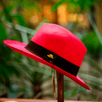 Chapéu Panamá Colorido Clássico Rosa Original Importado